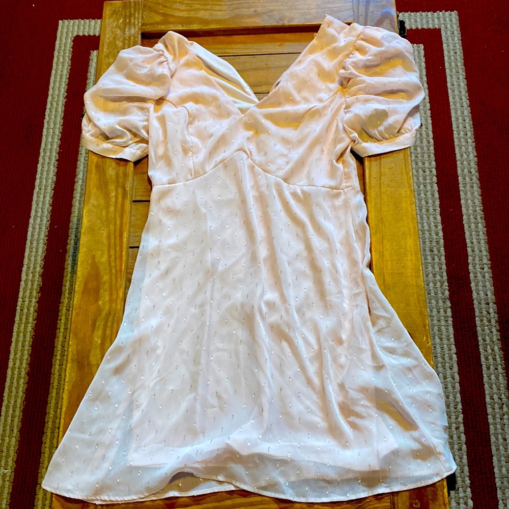 Pink lightweight dress with touches of glitter